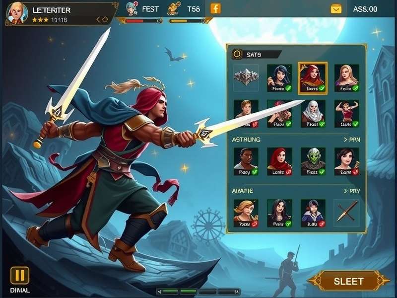 Vada Heroic Chronicles gameplay screenshot showing character combat